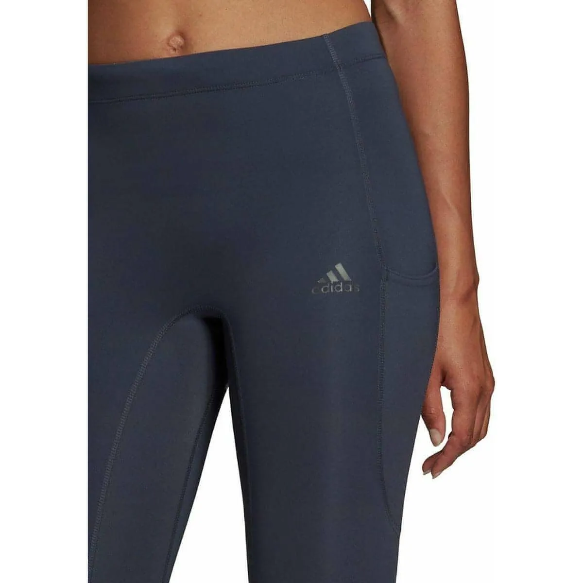 adidas Fast Impact High Rise Womens 7/8 Running Tights - Navy