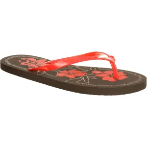 Aloha Brown TO 100S PRINT women's flip-flops