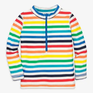 Baby rash guard in rainbow stripe