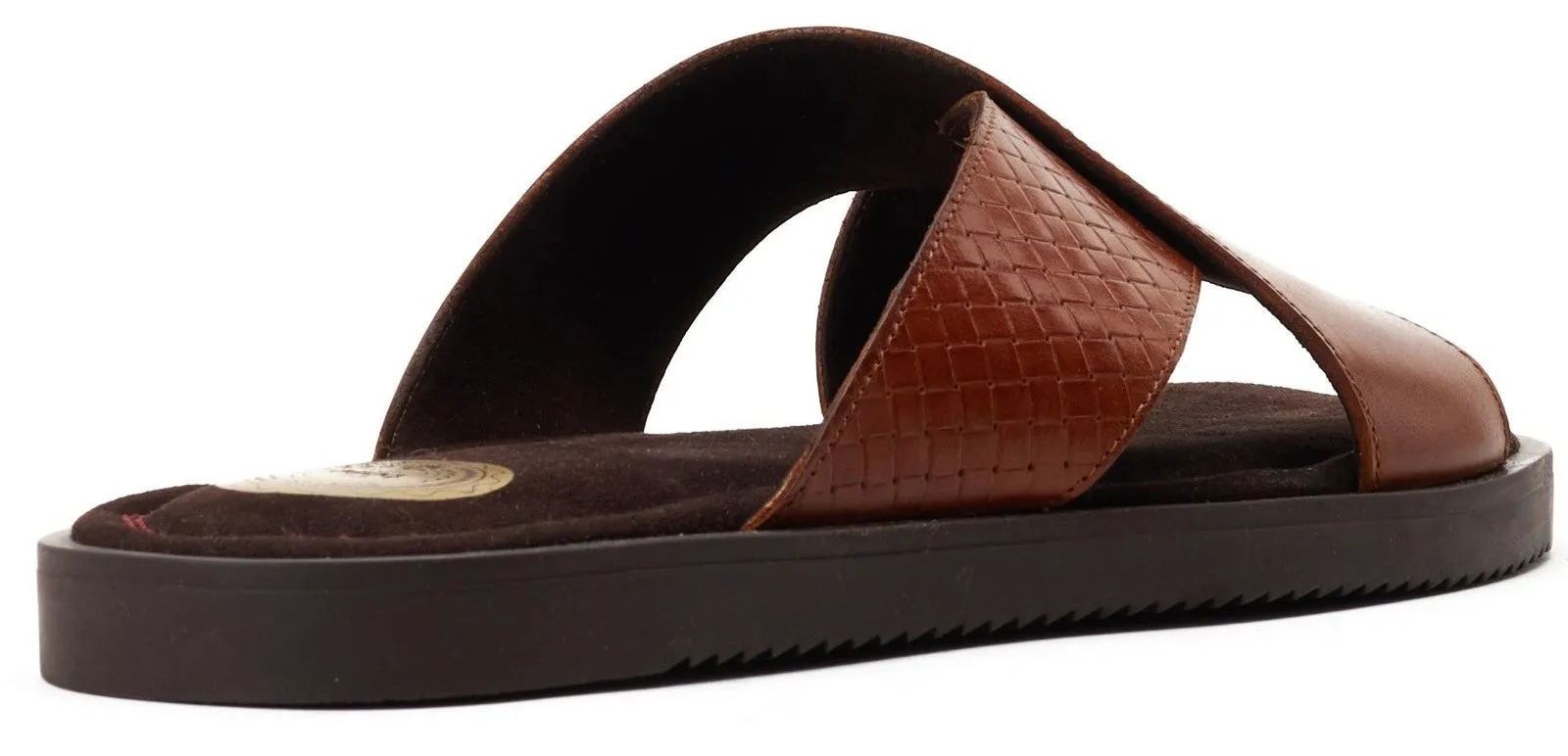 Base London Astro Mens Leather Slip On Sandal