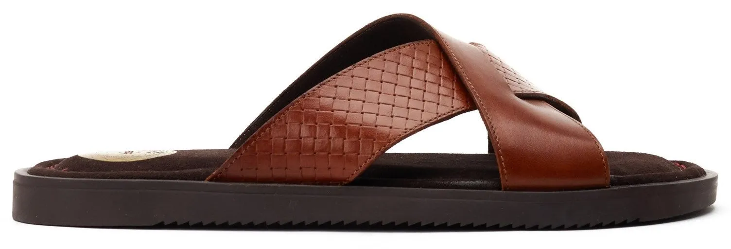 Base London Astro Mens Leather Slip On Sandal