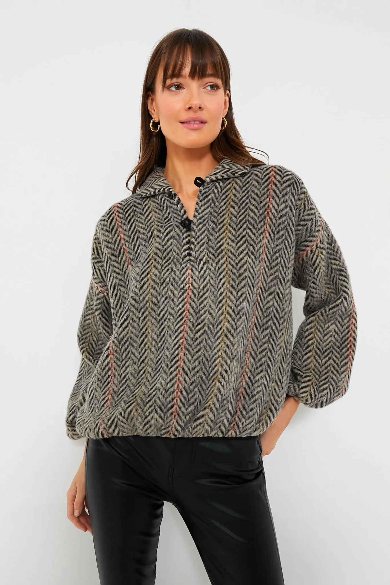 Birch Chevron Stripe The Outlander Pullover