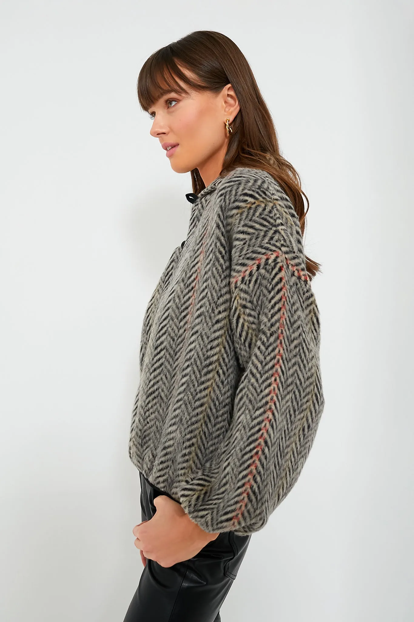 Birch Chevron Stripe The Outlander Pullover