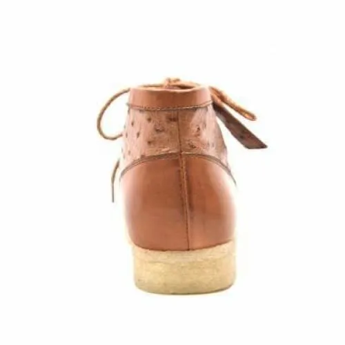 British Walkers Walker 100 Wallabee Boots Men's Cognac Ostrich Leather