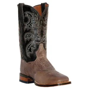 Dan Post Men's 11" Sand Mad Cat Leather (DP2815) Square Toe Western Cowboy Boots with Saddle