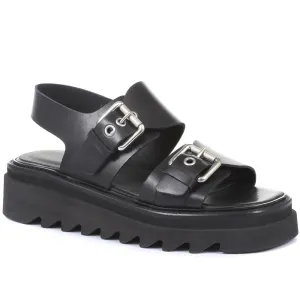 Dominique Chunky Leather Sandals - DOMINIQUE / 320 230