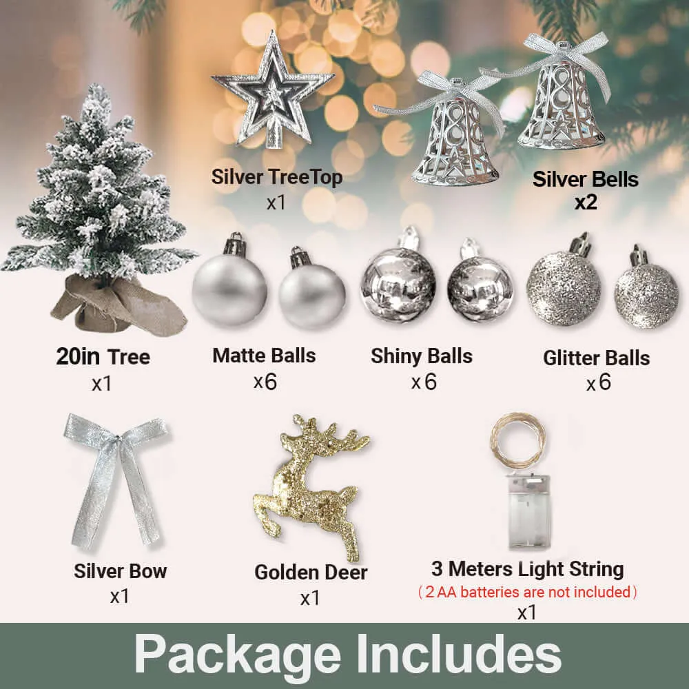 Elegant Christmas Tree Decor and Christmas Decorations for Home and Office Tabletop