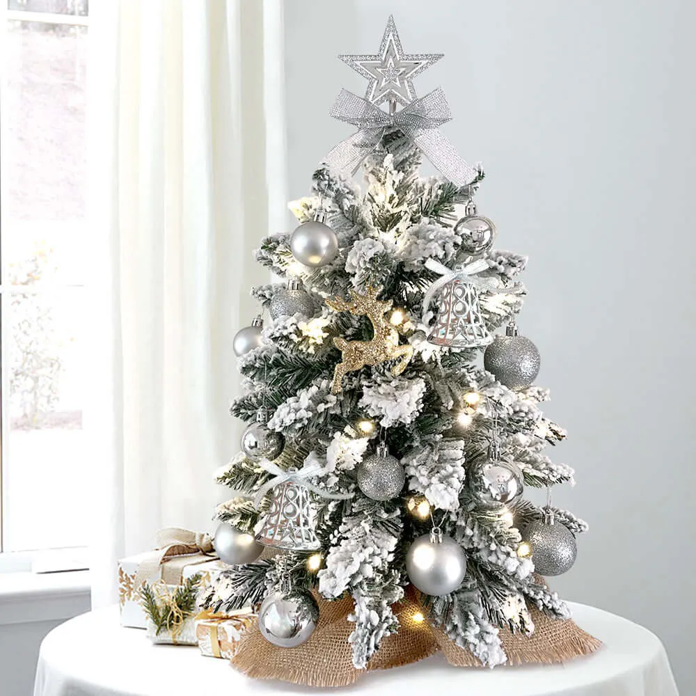 Elegant Christmas Tree Decor and Christmas Decorations for Home and Office Tabletop