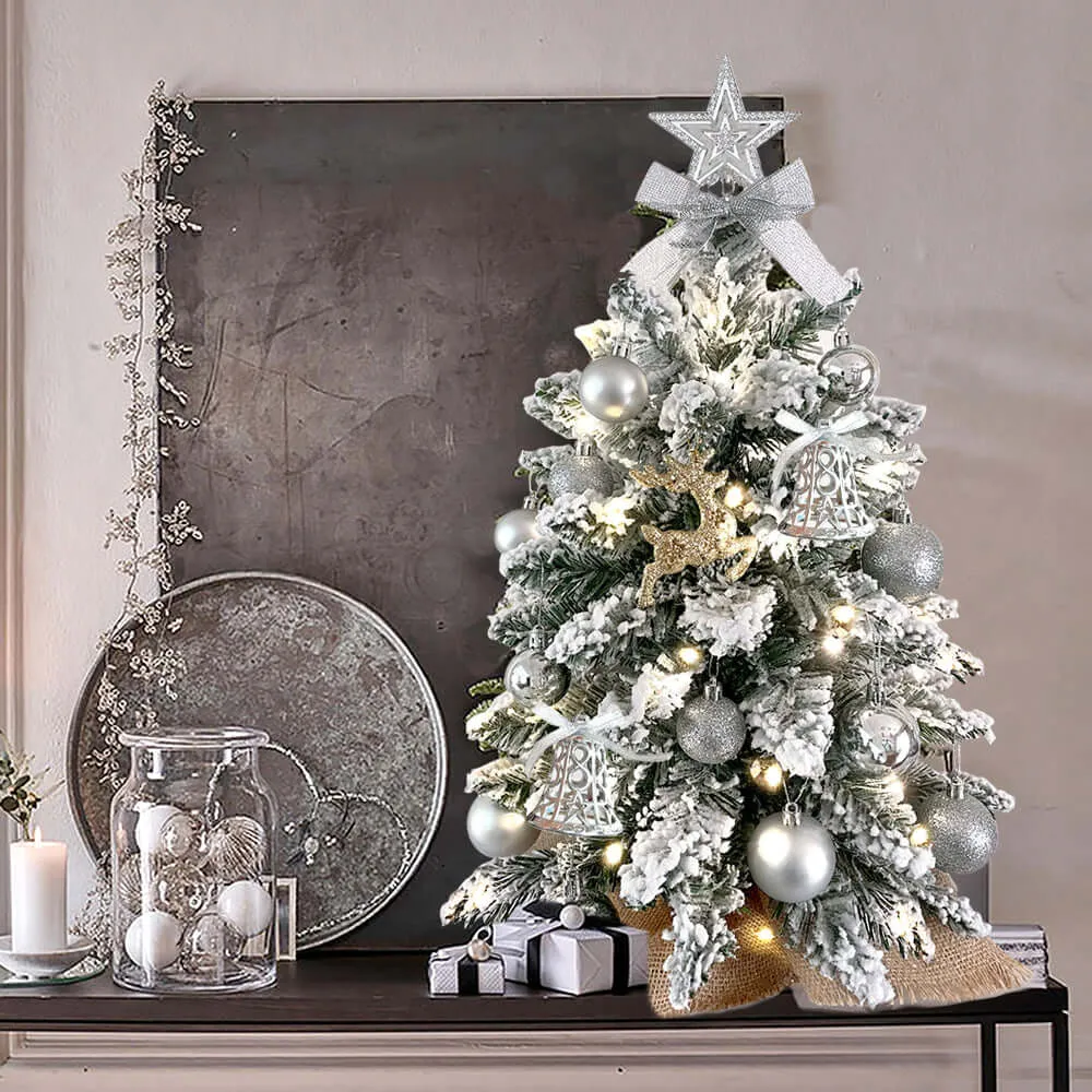 Elegant Christmas Tree Decor and Christmas Decorations for Home and Office Tabletop