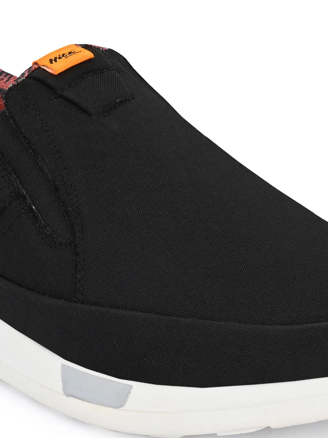 Hitz Men's Black Running Slip On Shoes