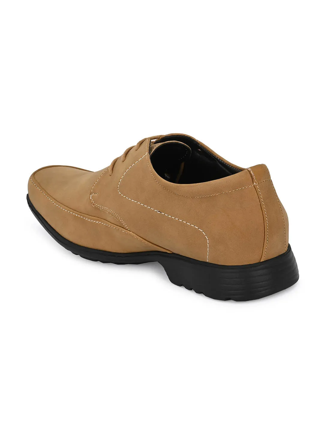 Hitz Men's Tan Lace-up Comfort Casual Shoes