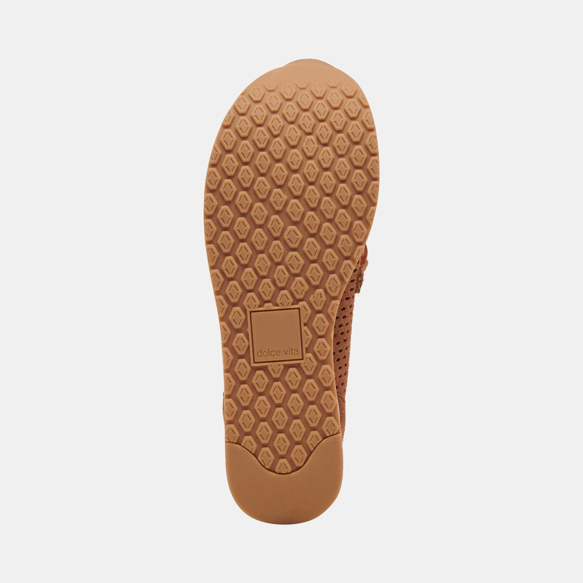 Perforated Pecan Suede Jhenee Sneakers