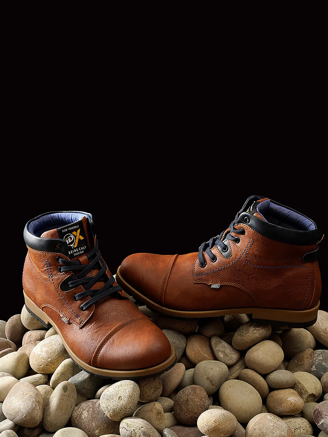 Men's Tan High Top Derby Boot (IX1021)