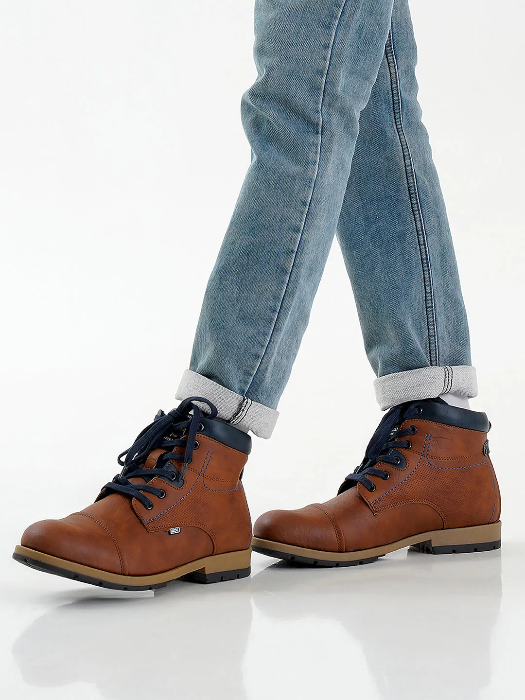 Men's Tan High Top Derby Boot (IX1021)