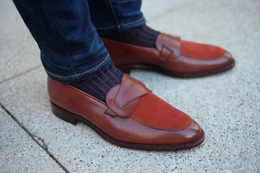 Meridian - MTO - Cedar Calf / Rust Suede - TMG Last - Single Leather Sole