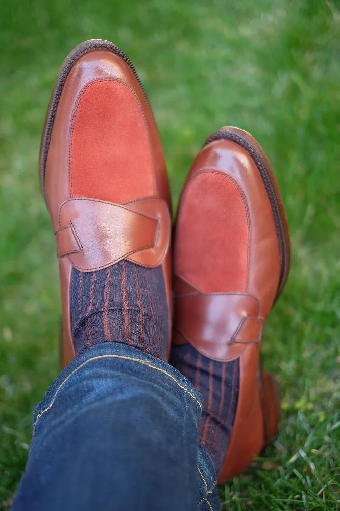 Meridian - MTO - Cedar Calf / Rust Suede - TMG Last - Single Leather Sole