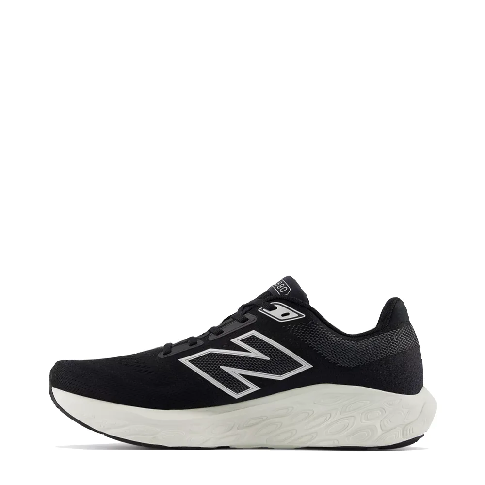 New Balance Men's Fresh Foam X 880v14 in Black with Sea Salt and Silver Metallic