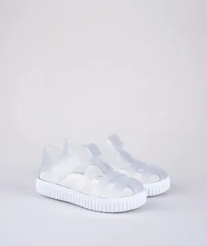 Nico clear with white sole fisherman jellie sandal