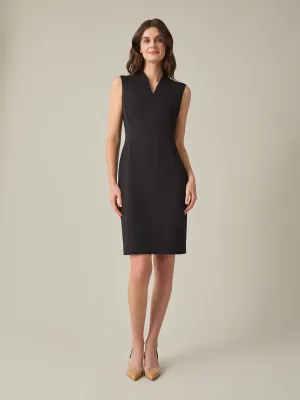 Petite V-Neck Sheath Dress, Compression