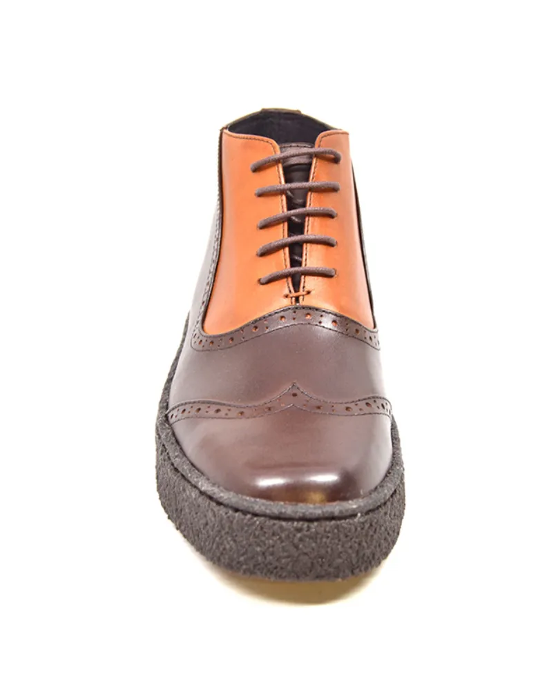 Playboy Wingtips Tan & Brown Leather