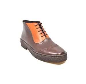 Playboy Wingtips Tan & Brown Leather