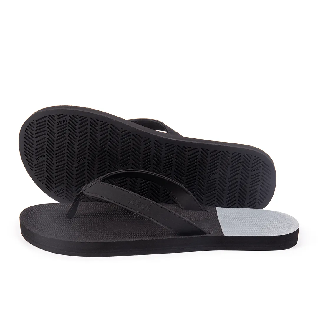 Women's Flip Flops - Color Block Black/Granite